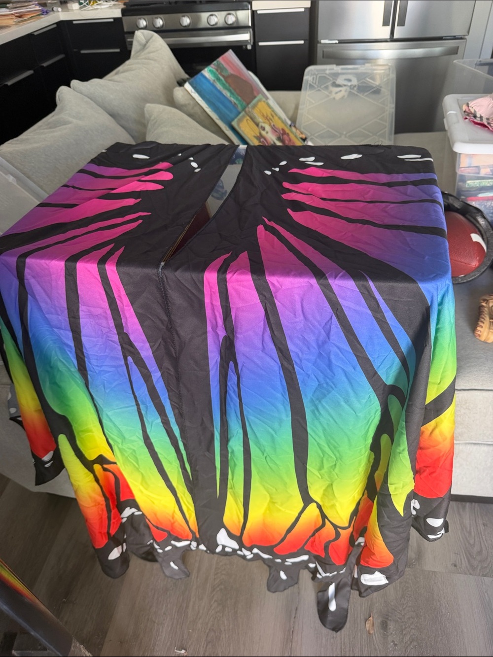 Rainbow Butterfly Wings Costume Cape - Multicolor